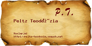 Peltz Teodózia névjegykártya